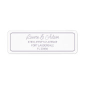 Elegante Lila Kalligraphie-Hochzeit (Vorne)