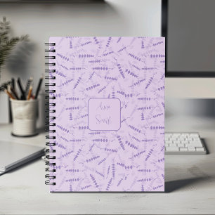 Elegante Lila Lavendel-Blume auf Blumenmuster Planer