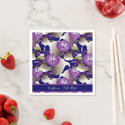 Elegante Lila Lavendel-Blume personalisieren Serviette (Beispiel)