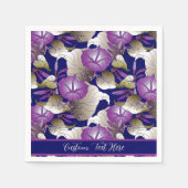 Elegante Lila Lavendel-Blume personalisieren Serviette (Vorderseite)