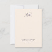 Elegante Lila Lavendel-Hochzeit RSVP Karte (Rückseite)