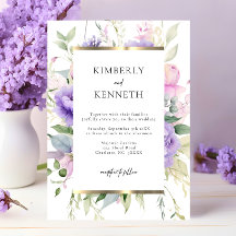 Elegante lila Lavendel Rosa Florale Hochzeit