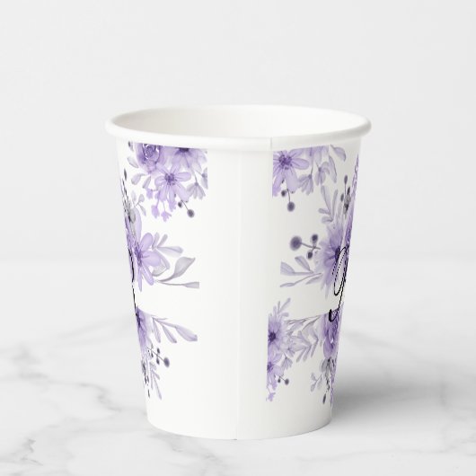 Elegante Lila Lavendelbahn Pappbecher (Rechts)