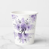 Elegante Lila Lavendelbahn Pappbecher (Vorderseite)