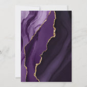 Elegante Lila Lavender Agate Hochzeit Einladung (Rückseite)