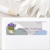Elegante Lila Lavender-Blume Hochzeitsadresse (Insitu)