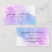 ELEGANTE lila lebenswichtige Öle Visitenkarte (Vorne/Hinten)