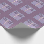 Elegante Lila Libelle Geschenkpapier (Ecke)