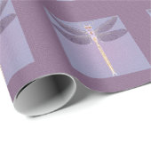 Elegante Lila Libelle Geschenkpapier (Rolleneckpunkt)