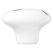 Elegante Lila Libelle Keramikknauf (Seitenansicht)