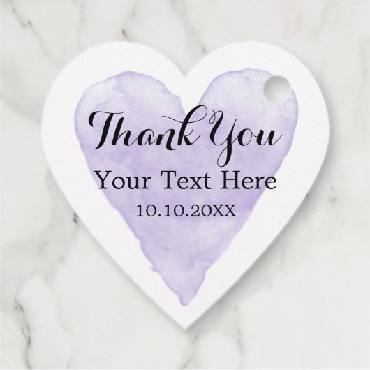 Elegante lila Liebe Geschenkanhänger (Rückseite)