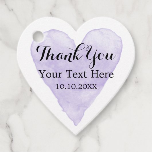 Elegante lila Liebe Geschenkanhänger (Vorderseite)