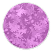 Elegante Lila Lilac Abstrakte Blume Blumenstuhl Keramikknauf (Vorderseite)