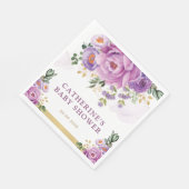 Elegante Lila Lilac Blume Grüne Kinderdusche Serviette (Ecke)