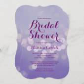 Elegante Lila Lilac Bridal Dusche Einladungen (Vorne/Hinten)