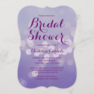 Elegante Lila Lilac Bridal Dusche Einladungen