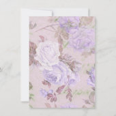 ELEGANTE LILA LILAC FLORAL CHANGE THE DATE (Rückseite)