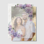 Elegante Lila Lilac Lavender Rose Hochzeit Pergament Einladungen (Versatz (Ehepaar))