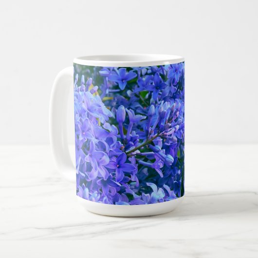 Elegante lila Lilacs Kaffeetasse (Vorderseite Links)