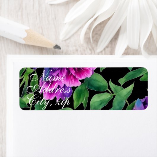 Elegante lila magenta Aquarellblumen Blume (Insitu)