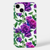 Elegante lila magenta Aquarellblumen Blume Case-Mate iPhone Hülle (Rückseite)