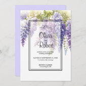 Elegante lila Magenta Einladung (Vorne/Hinten)