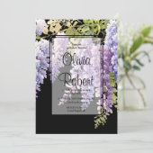 Elegante lila Magenta Einladung (Stehend Vorderseite)