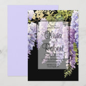 Elegante lila Magenta Einladung (Vorne/Hinten)