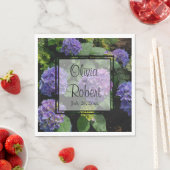 Elegante lila magenta florale Hydrangeas Serviette (Beispiel)