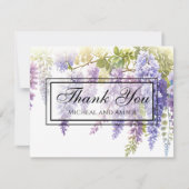 Elegante lila Magenta Wine Bar Dankeskarte (Vorderseite)