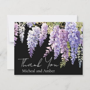 Elegante lila Magenta Wine Bar Dankeskarte