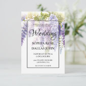 Elegante lila Magenta Wine Bar Einladung (Stehend Vorderseite)