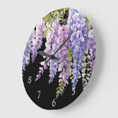 Elegante lila Magenta Wine Bar Große Wanduhr (Winkel)