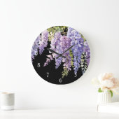 Elegante lila Magenta Wine Bar Große Wanduhr (Zuhause)