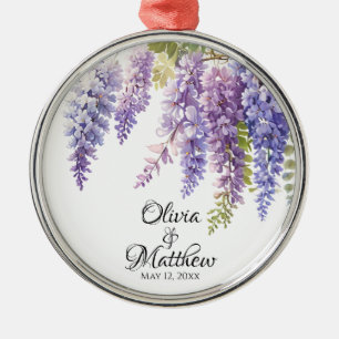 Elegante lila Magenta Wine Bar Ornament Aus Metall