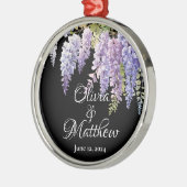 Elegante lila Magenta Wine Bar Ornament Aus Metall (Links)