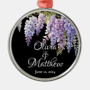 Elegante lila Magenta Wine Bar Ornament Aus Metall