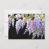 Elegante lila Magenta Wine Bar RSVP Karte (Rückseite)