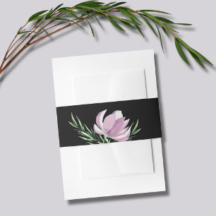 Elegante Lila Magnolia Einladungsbanderole
