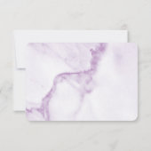 Elegante Lila Marmoranlage UAWG RSVP Karte (Rückseite)