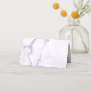 Elegante Lila Marmorfalte Platzkarten