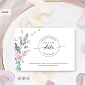 Elegante Lila, mauve, pastellfarbene Hochzeit Save The Date