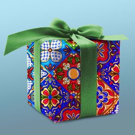 Elegante lila mexikanische Talavera-Fliesen Geschenkpapier