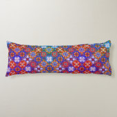 Elegante lila mexikanische Talavera-Fliesen Seitenschläferkissen (Vorderseite)