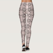 Elegante, Lila Moderne Blume Leggings (Rückseite)