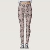 Elegante, Lila Moderne Blume Leggings (Vorderseite)