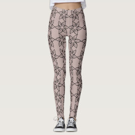 Elegante, Lila Moderne Blume Leggings