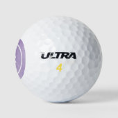 Elegante Lila Monogramm-Golfbälle Golfball (Logo)