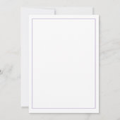 Elegante lila Monogramm-Hochzeit Einladung (Rückseite)