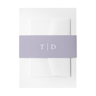 Elegante lila Monogramm moderne Hochzeit Einladungsbanderole
